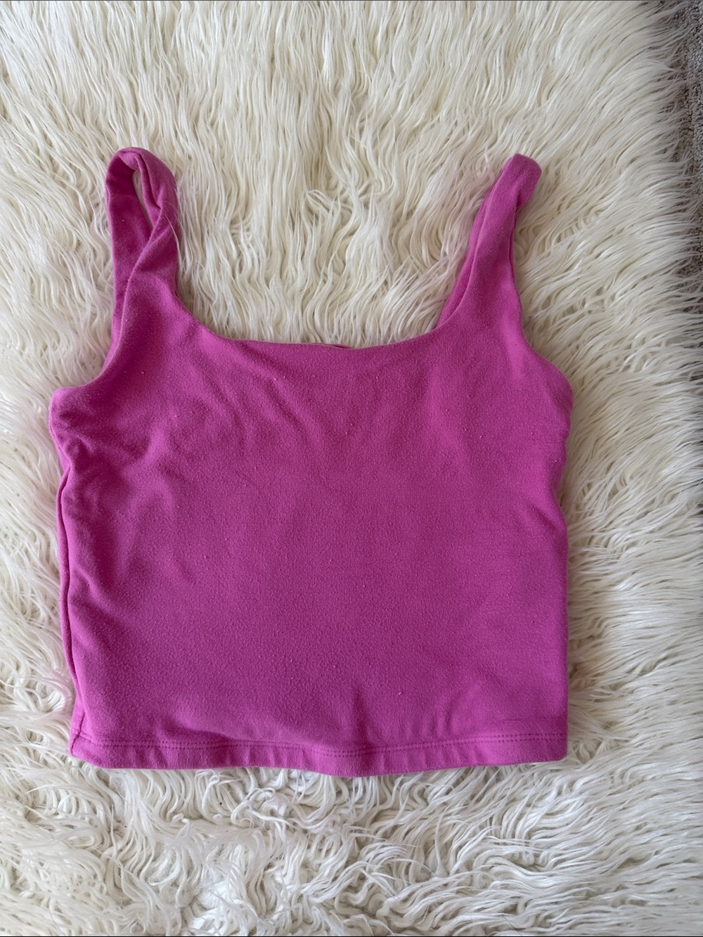 Gap Hot Pink Crop Tank Double Lined